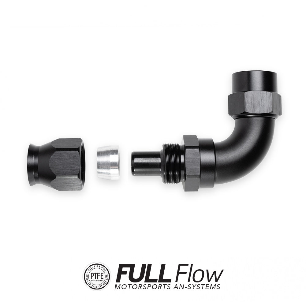 Nuke Performance Full Flow PTFE Hose End, 90 Degree
