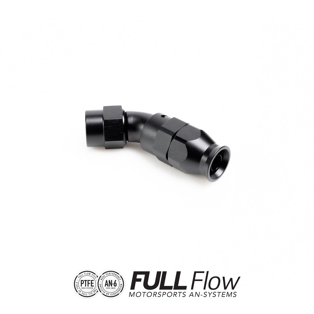 Nuke Performance Full Flow PTFE Hose End, 45 Degree