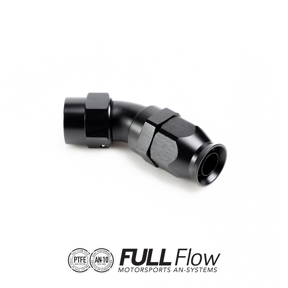 Nuke Performance Full Flow PTFE Hose End, 45 Degree