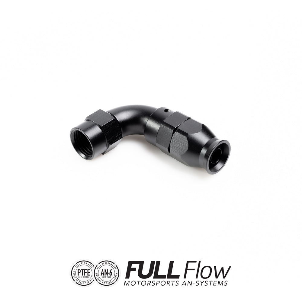 Nuke Performance Full Flow PTFE Hose End, 90 Degree