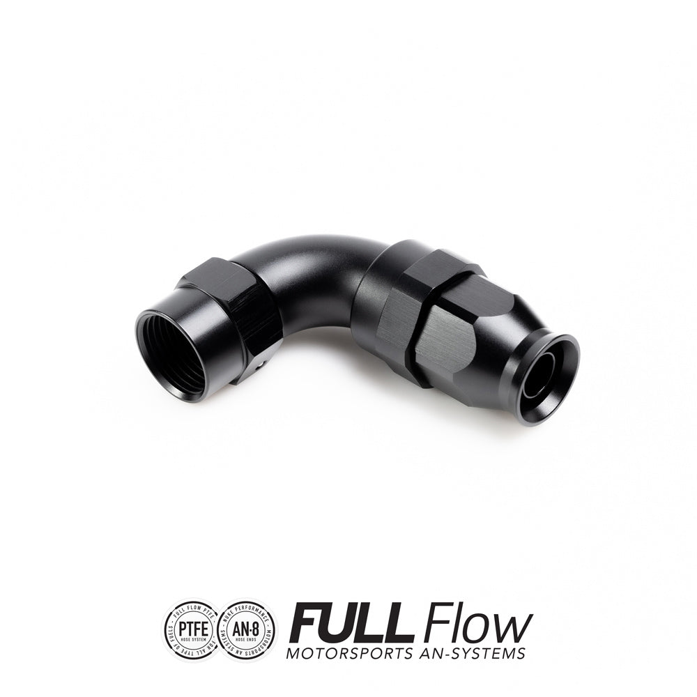 Nuke Performance Full Flow PTFE Hose End, 90 Degree
