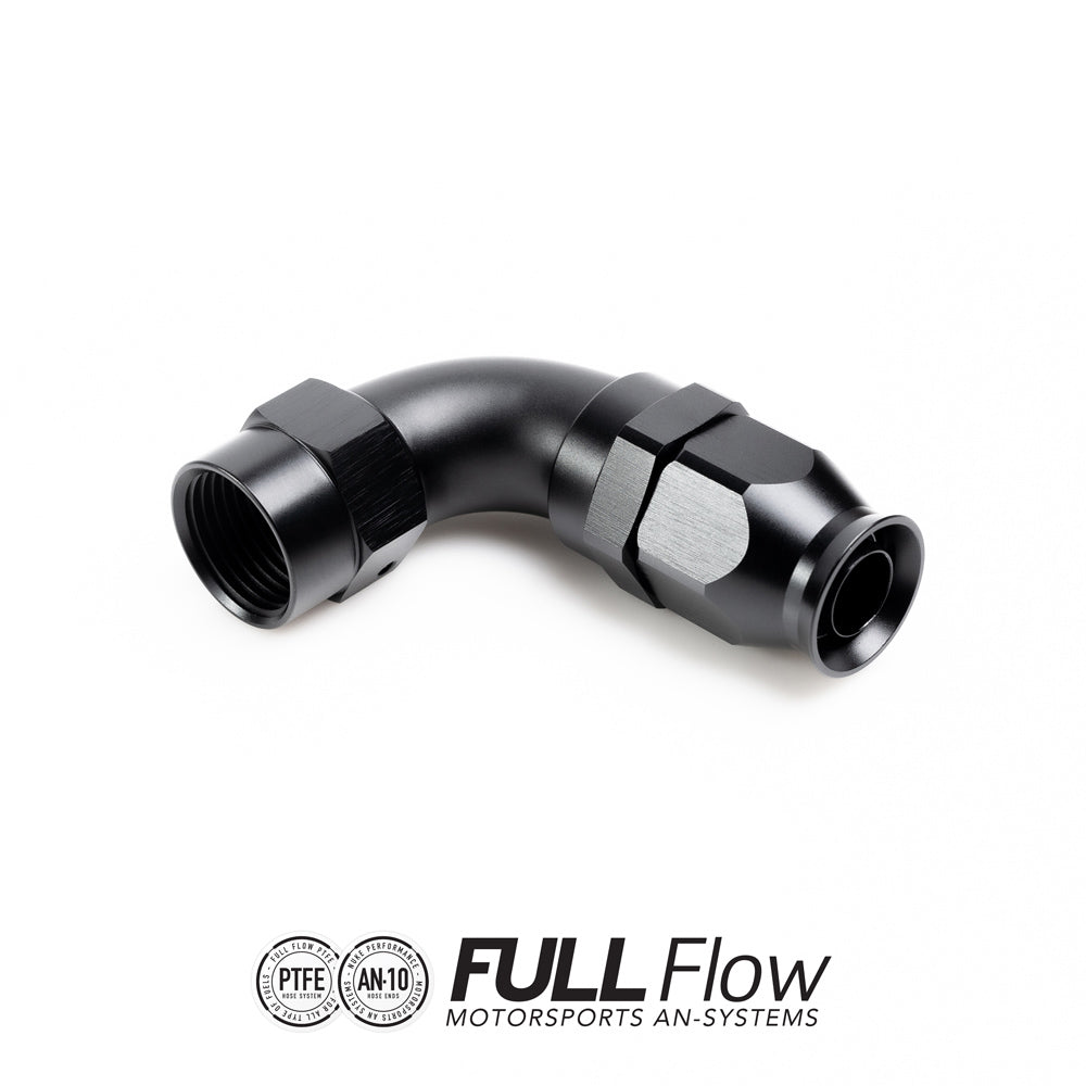 Nuke Performance Full Flow PTFE Hose End, 90 Degree