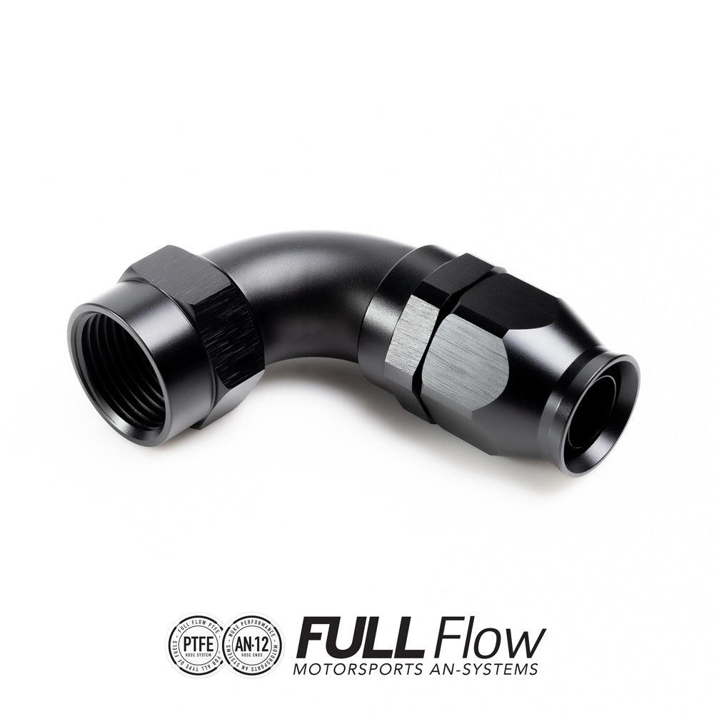 Nuke Performance Full Flow PTFE Hose End, 90 Degree