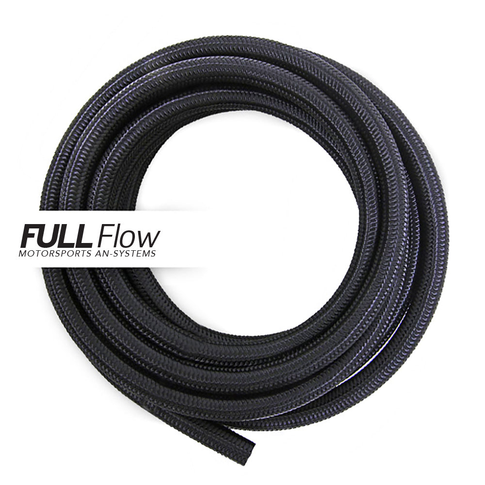 Nuke Performance Black Nylon Braided Fuel Hose, 1m