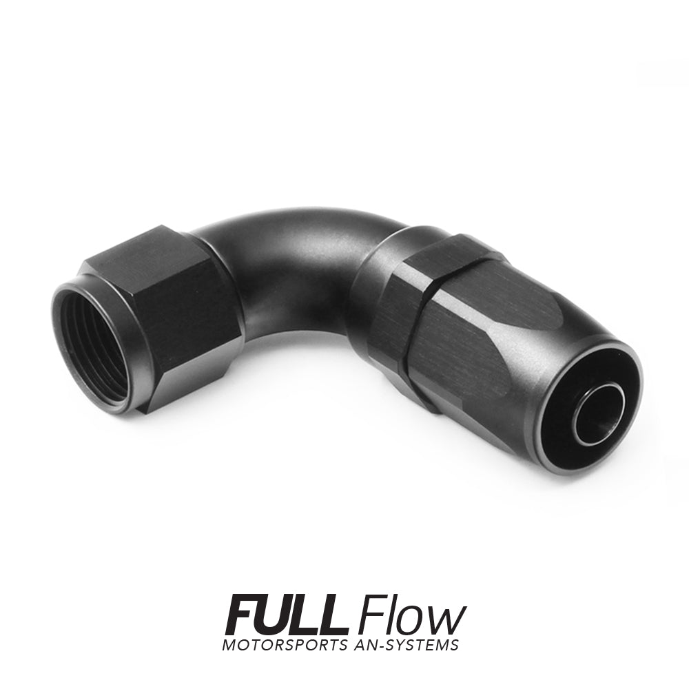 Nuke Performance Full Flow AN Hose End, 90 Degree