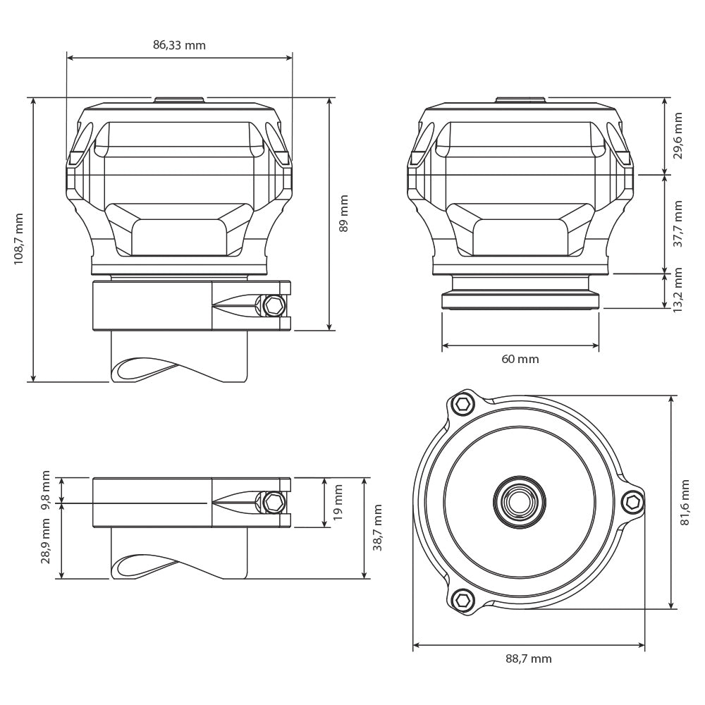 Nuke Performance BOV50C V-Band Blow Off Valve