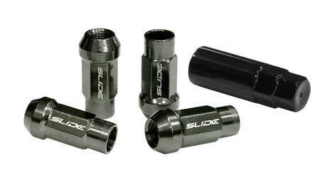 Forged wheel lug nuts SLIDE JDM Steel M12x1.5 Titanium 