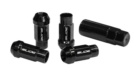 Forged wheel lug nuts SLIDE JDM Steel M12x1.5 Black 