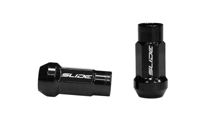 Forged wheel lug nuts SLIDE JDM Steel M12x1.5 Black 