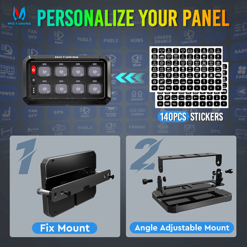 8 Switch Keyboard Control Module with Panel and Fuse Box