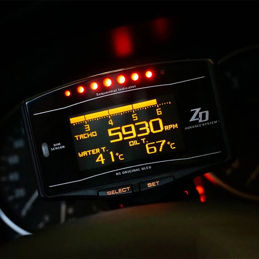 10 in 1 Gauge with Control Module and Sensors - Oil Pressure, Temperature & More
