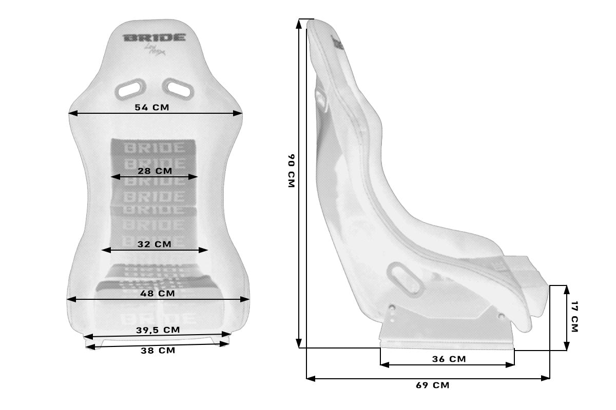 Racing seat GTR Bride Velvet Black