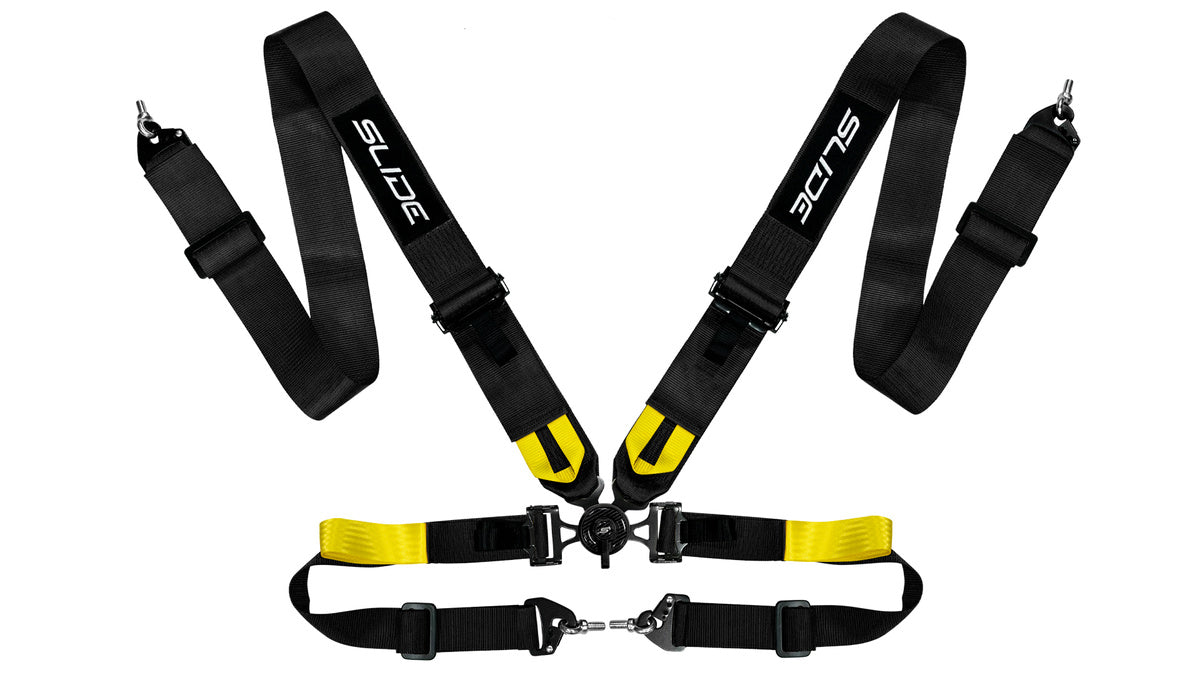 Racing seat belts Slide V2 Quick BLACK 4P 3"